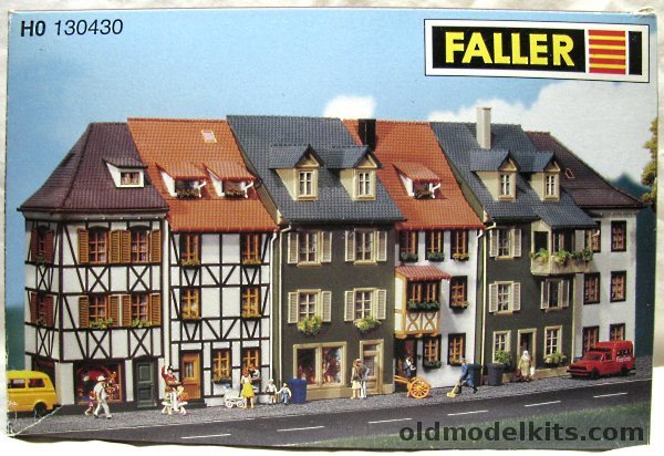 Faller HO Six Row Houses (Relief Houses - Reliefhauser) - HO Scale, 130430 plastic model kit
